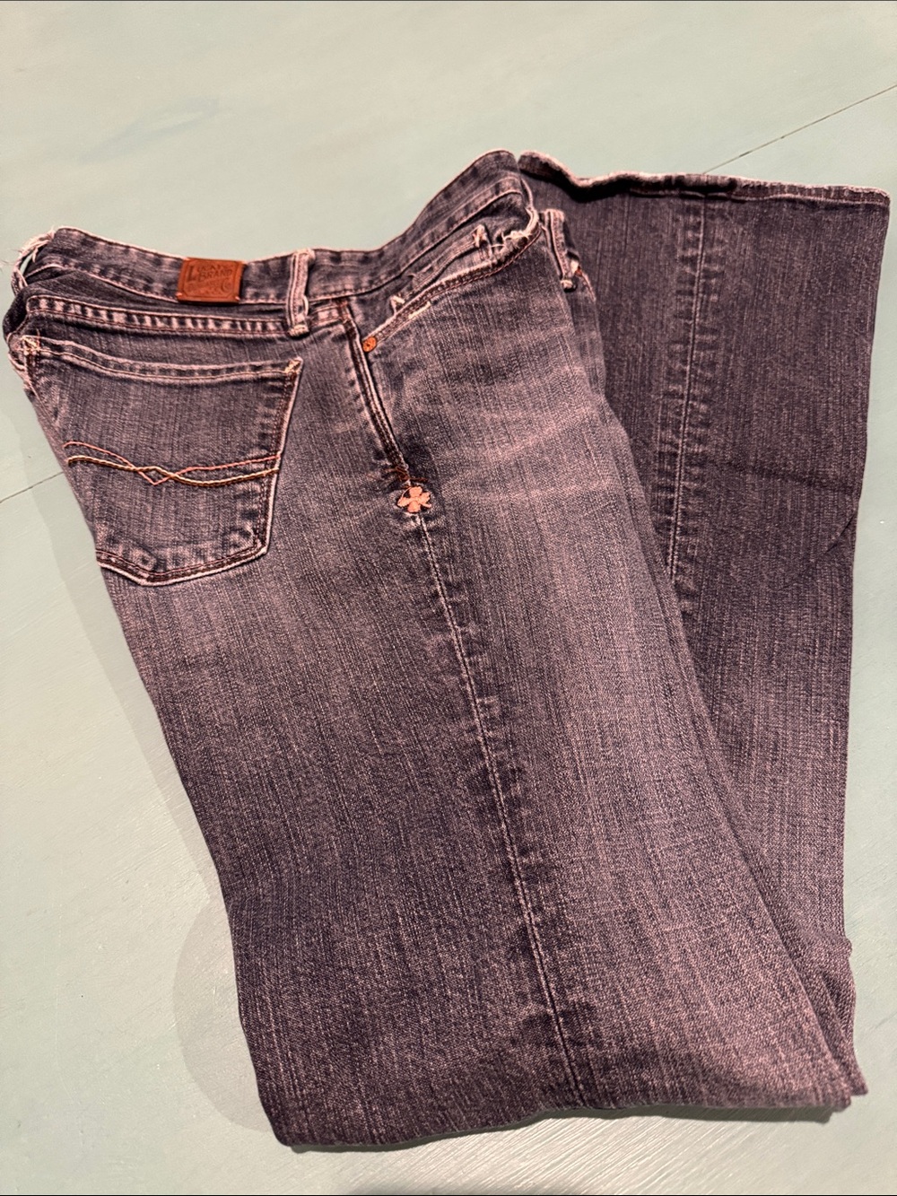 Lucky Brand Women's Boot Cut Jeans in Dark Gray Denim